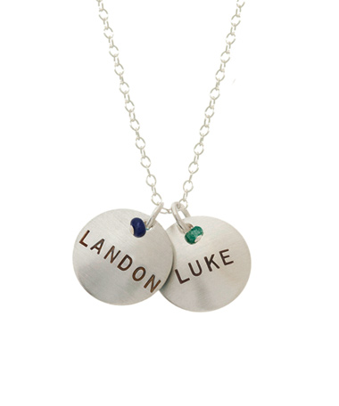 Anna Bee Jewelry 2 Circle Name Necklace