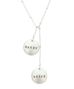 Anna Bee Jewelry Double Drop Circle Name Necklace