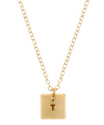 Anna Bee Jewelry Square Mini Initial Necklace