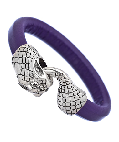 Annie Hammer Purple Snake Leather Bracelet