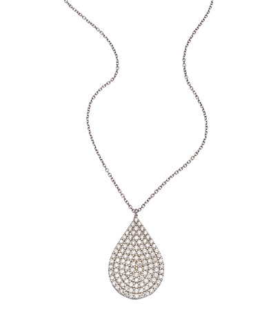Argento Vivo Pave Teardop Necklace
