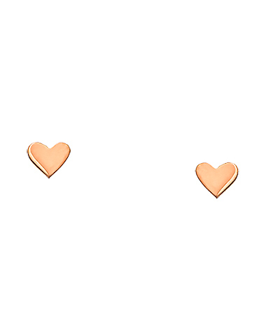Ariel Gordon Rose Gold Mini Heart Stud Earrings