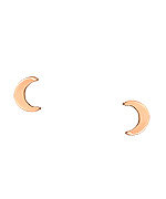Ariel Gordon Rose Gold Mini Moon Stud Earrings