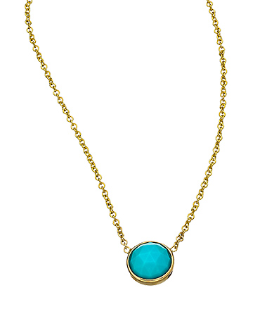 Ariel Gordon Gold Necklace with Rose Cut Turquoise