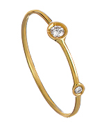 Ariel Gordon Gold and Diamond Mini Stacking Ring