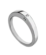 Ariel Gordon Silver Diamond Egg Ring