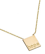 Ariel Gordon Hope Square Tag Necklace