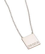 Ariel Gordon Peace Square Tag Necklace