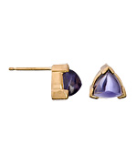 Ariel Gordon Triangular Iolite Sugar Loaf Studs