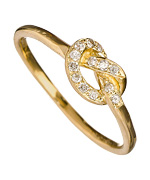 Ariel Gordon Love Knot Ring with Diamonds