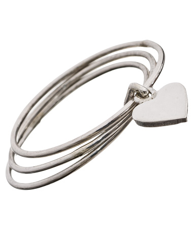 Ariel Gordon Sterling Silver Heart Ring