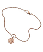 Ariel Gordon Personalized 14k Rose Gold Signet Hexagon Charm Bracelet