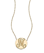 Ariel Gordon Gold Circle Signet Necklace