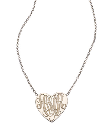 Ariel Gordon Silver Heart Signet Necklace