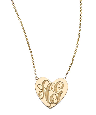 Ariel Gordon Gold Heart Signet Necklace