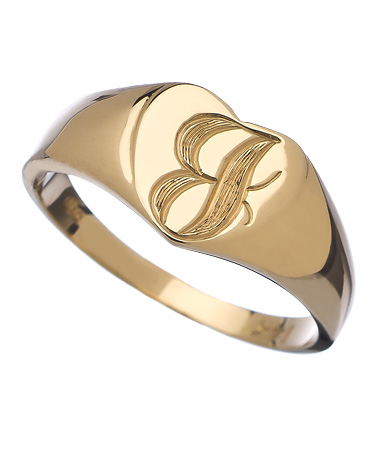 Ariel Gordon Gold Heart Signet Ring
