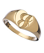 Ariel Gordon Gold Heart Signet Ring