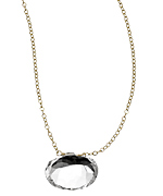 Athena Designs Oblong Quartz Pendant Necklace
