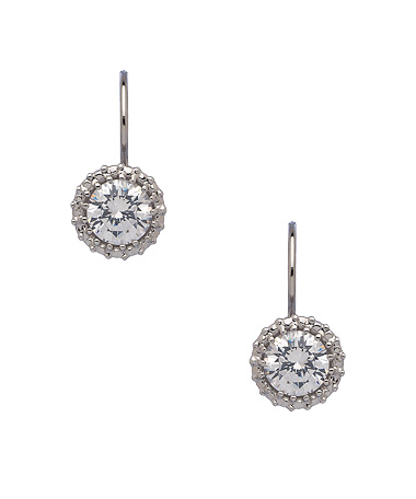 Athena Designs Sterling Silver CZ Drop Earrings