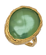 Athena Designs Green Chalcedony Statement Ring