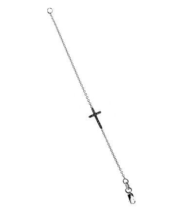 Avanessi Black Diamond Horizontal-Cross Bracelet