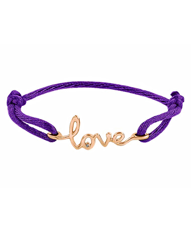 Avanessi One Love Purple Cord Bracelet