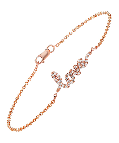 Avanessi 14kt Rose Gold and Diamond 'love' Bracelet