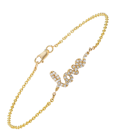 Avanessi 14kt Gold and Diamond 'love' Bracelet