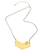 Avindy Gold Chevron Pendant Necklace