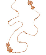 Nyla Star Gold and CZ Discs Samantha Necklace