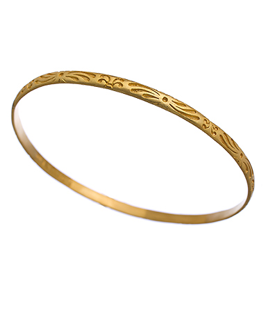 Baroni Gold Embellished Bangle Bracelet