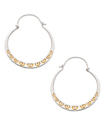 Baroni Gold and Silver Hoop Earrings