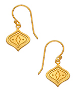 Baroni Gold Persian Tile Drop Earrings