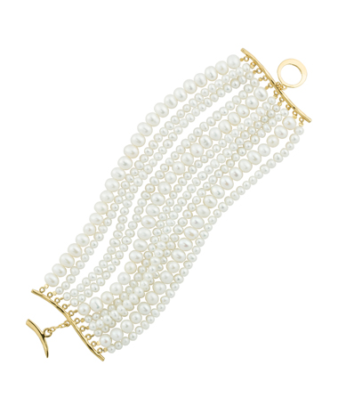 Baroni Layered Pearl Bracelet