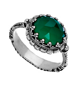 Becky Kelso Silver Green Calcite Ring