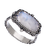 Becky Kelso Rectangular Moonstone Ring
