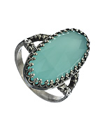 Becky Kelso Large Oval Chalcedony Ring