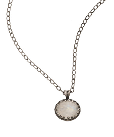 Becky Kelso Moonstone Pendant Sterling Silver Necklace