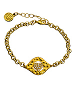 Blee Inara Swarovski Heart Eye Chain Bracelet