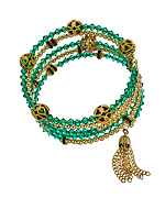 Bee Charming Green Vintage Gold Coast Bracelet