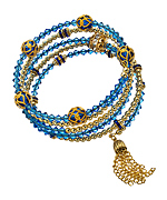 Bee Charming Blue Vintage Gold Coast Bracelet