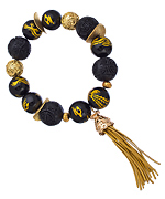 Bee Charming Onyx Year of the Dragon Bracelet