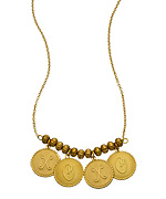 Bee Charming Gold XOXO Expressions Quadruple Pendant Necklace