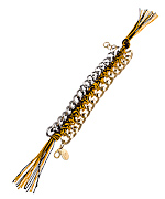 Bee Charming Yellow and Brown Braid and Double Chain Bracelet