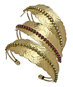 Bee Charming Crystal Leaf Bangle