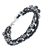 Bee Charming Eye Love Black Multi-Strand Bracelet