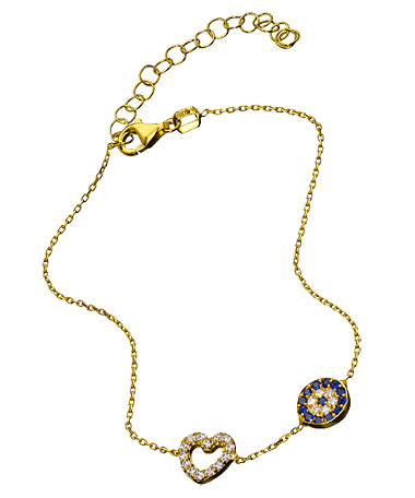 Belair Eye and Heart Pave Bracelet