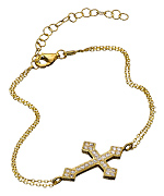 Belair Double Chain Cross Bracelet