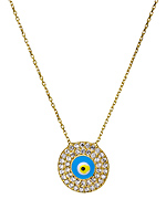Belair Evil Eye Disk Pendant Necklace