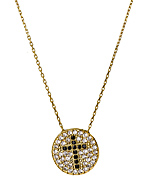 Belair Cubic Zirconia Pave Cross Pendant Necklace